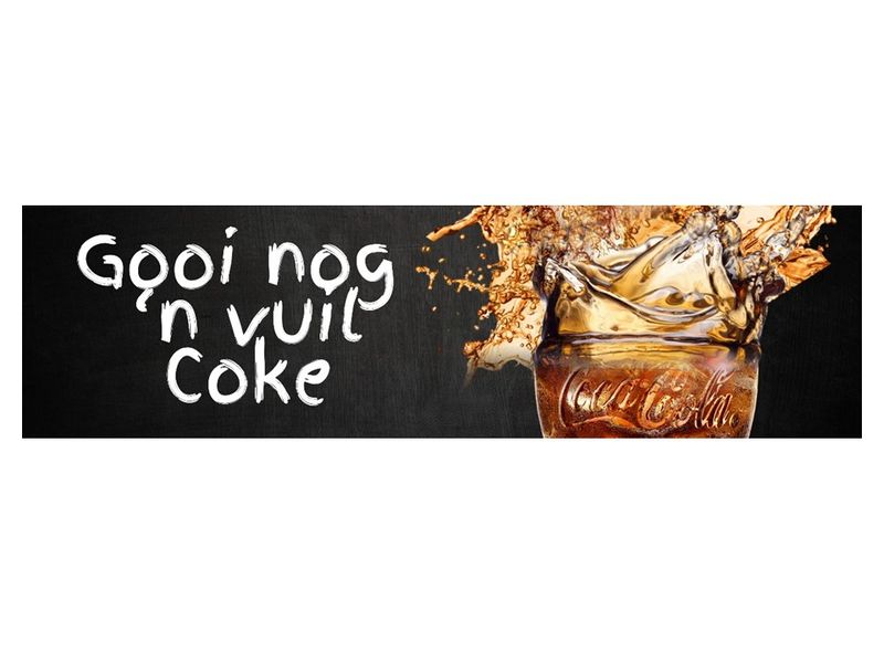 Waterproof Bar mat/Runner: Gooi nog 'n vuil coke