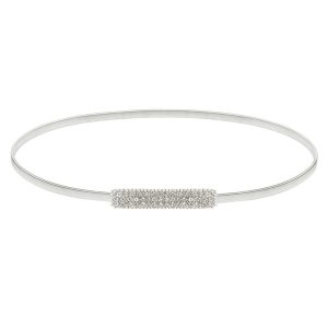 Women's Sparkling Rhinestone Elastic Waist Belt, Stylish Outfit Accessory