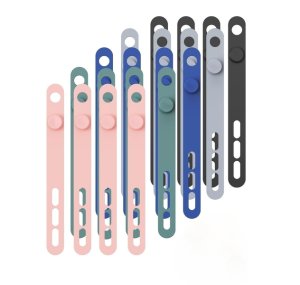 20PCS Silicone Cable Organizer, Reusable Cord Organizer Management Ties