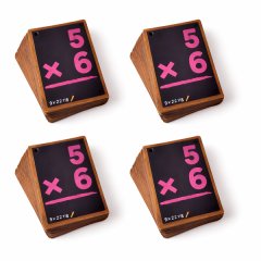 4 Pack - Math Multiplication Flashcards - Pink