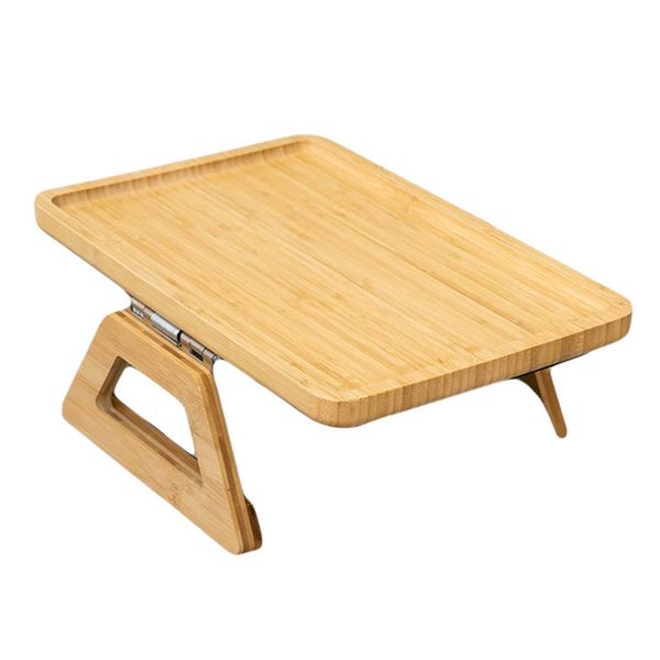 Decor Bamboo Folding Sofa Arm Tray Cup Holder Clip on Square - 35cm