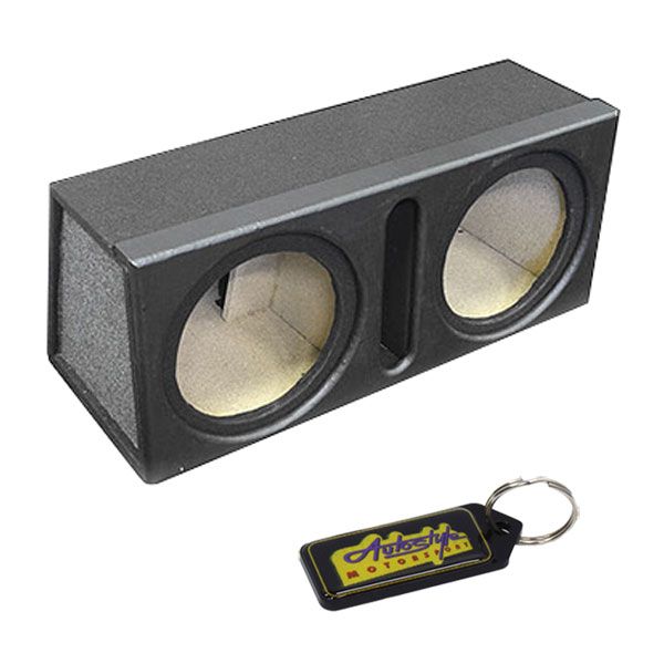 12" Double Vinyl Subwoofer Box Enclosure with Oval Port &amp; Gel Key Holder