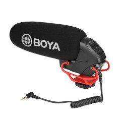 Boya BY-BM3031R On-Camera Shotgun Microphone Red