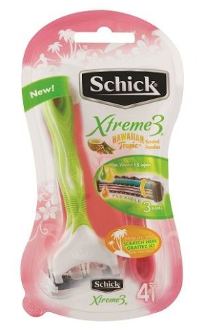 Schick Xtreme 3 Hawaiian Tropic Women's Disposable 4's