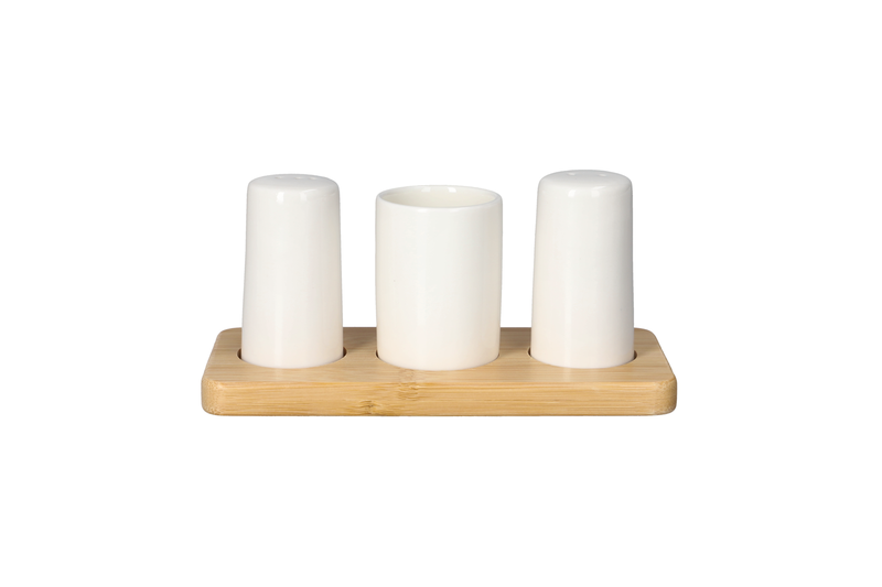 Danny Home Salt and Pepper Shaker with Stand 4 Piece