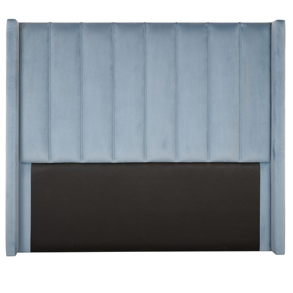Velvet Paneled Tufted Headboard with Slim Wing Design
