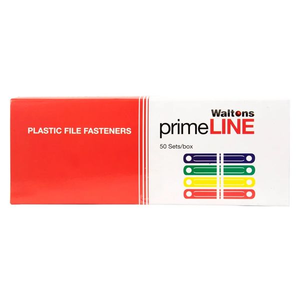 PrimeLine Fastener File Plastic Assorted (Box 50) x4