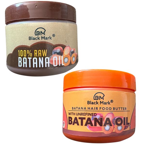 Black Mark 100% Raw Batana Oil125g with Batana Hair Food 125g