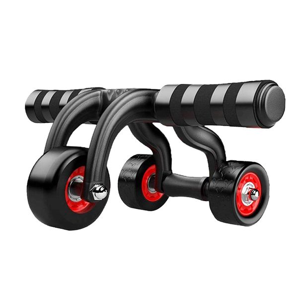 3 Wheels Ab Roller &amp; Push Up Stand