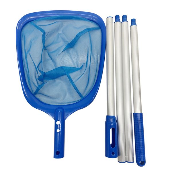 Garden Pool Cleaning Net with 4 Detachable Rods &amp; Pool Skimmers (160cm)