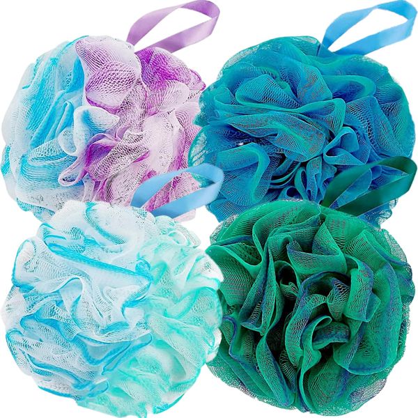 60G Thickened High Grade-Bath Sponge &amp; Shower-4-Pack