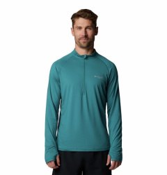 Columbia Men's Endless Trail Half Zip Mesh Long Sleeve Shirt River Blue