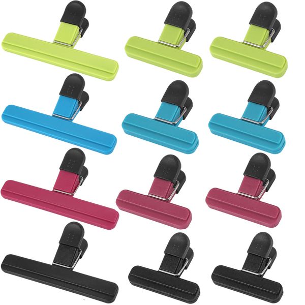Chip Clips,Food Clips, Upgrade Wide Open Bag Clips for Food Storage 12 Pack