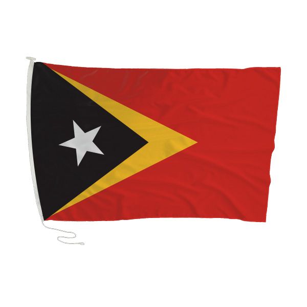 Timor-Leste Flag with Rope and Toggle - 180 x 120cm