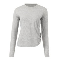 Casual Yoga Cover Up with Knot Detail - Loose, Breathable Long Sleeve