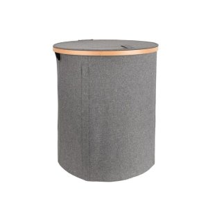 Sensea Laundry Basket Round Grey 60L