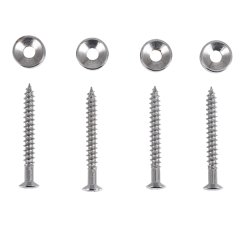 Set of 4 Guitar Bass Neck Joint Ferrule Bushing w/ Matching Screw