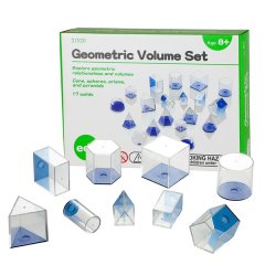 EDX Education Geometric Volume Set 10cm - Red 17 Piece