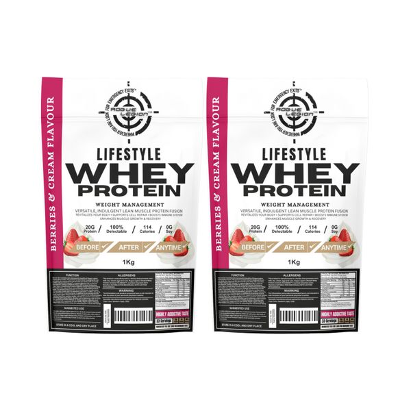 Rogue Legion Lifestyle Whey Protein-2x1kg-Berries &amp; Cream