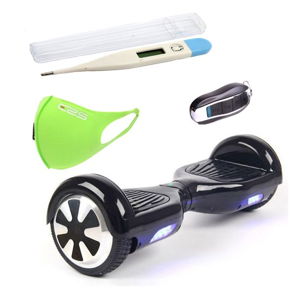 Self Balance Scooter 6.5" Hoverboard-LED-Bluetooth Audio- 2xERS Masks-Black