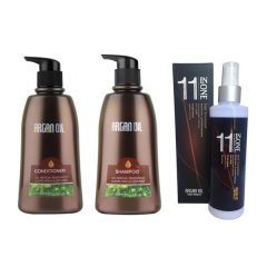 Moroccan Argan Oil -Triple Pack-Shampoo+Conditioner 750m + 11 in One
