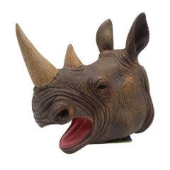 Rhino Head Interactive Kids Rubber Hand Puppet - 20cm