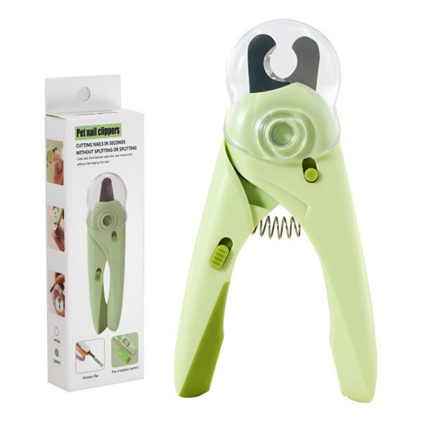 LED Pet Nail Clipper with Safety Lock and File for Cats Dogs Nail Trimmer