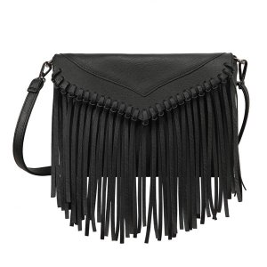 PU Leather Hobo Handbag: Fringe, Tassel, Vintage Crossbody