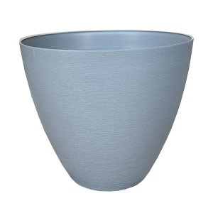 Garden Solutions Small Lightweight Plastic Willow Pot Grey 225 x 202.5 mm