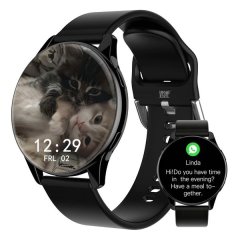 Value Smart Watch Gift for Men &amp; Women - Black Bluetooth Fitness Watch