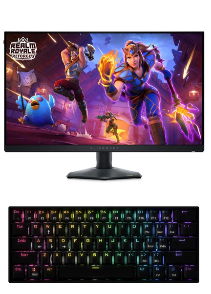 CS Gaming Alienware 27" Monitor + CYBER SHACK (CS) Hermes E3 Keyboard