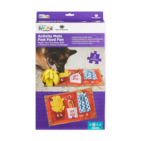 Outward Hound Activity Matz Fast Food Fun Dog Puzzle Mat