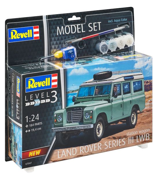 Revell 1/24 Land Rover Series III Model Kit w/paints, Glue and Brush
