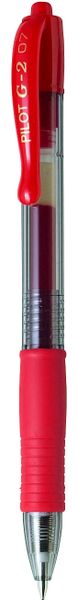 Pilot G-2 0.7 Gel Retractable Pen - Red