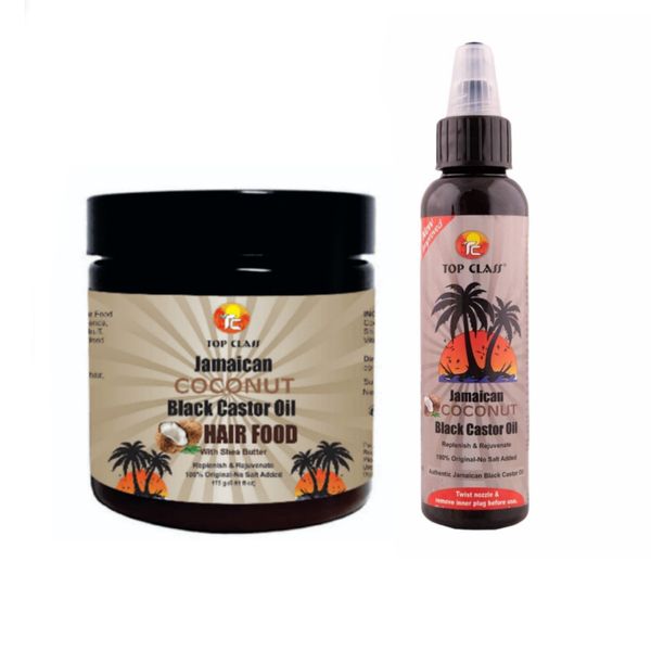 Jamaican Coconut Black Castor Oil Kit- Hairfood &amp; Oil
