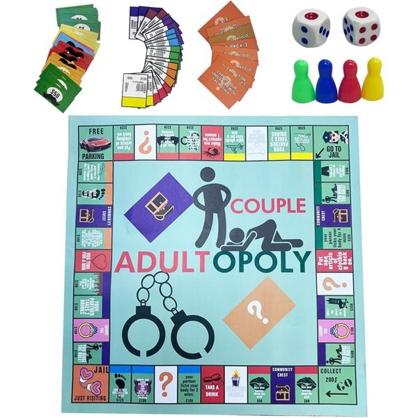 2025 Adult opoly Board Games.Couple Board Game,Relationship Card Props