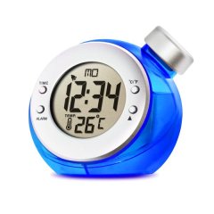 Water Clock With Thermometer and Alarm - Powered by Water - Blue
