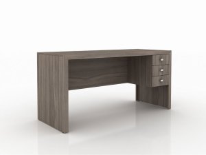 Linx Reversible 3 Drawer Oak Office Desk