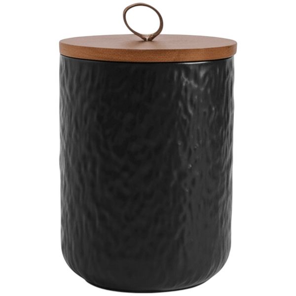 Sealed Ceramic Jar With Bamboo Lid
