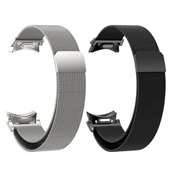 2 Pack Mesh Metal Bands Compatible with Samsung Galaxy Watch 7 FE 6 5 4