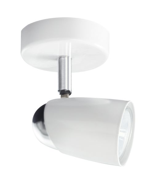 Bright Star Lighting - Single White and Polished Chrome Spotlight