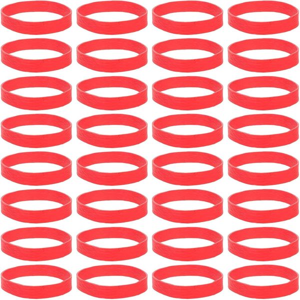 Red Elastic Rubber Bands 60mm X 10mm Thick Wide Non-slip Reusable Rubber