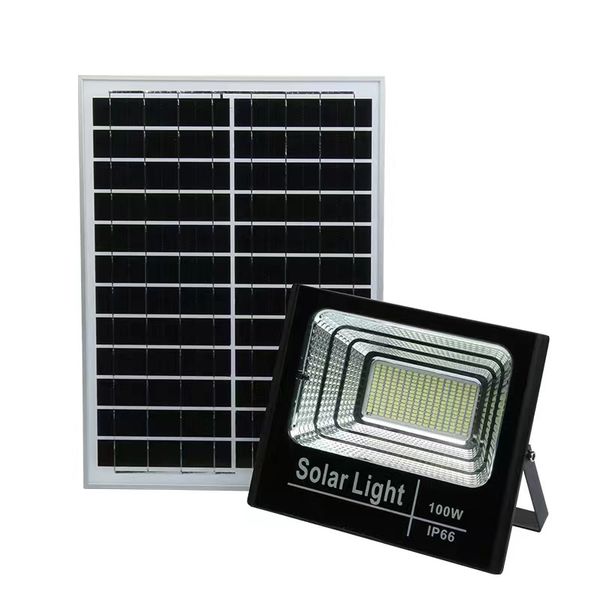 100 W Solar Flood Light With Panel and Remote Water Proof LED Bright