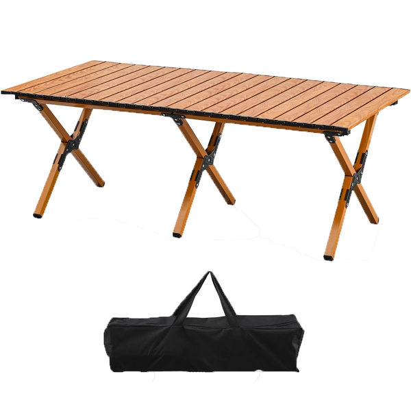 Folding Camping Table Outdoor Portable Picnic Table - 120cm x 60cm x 45cm