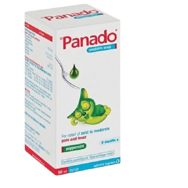Panado - Paediatric Syrup For Pain &amp; Fever 50ml - peppermint x 2