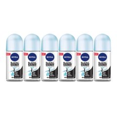 NIVEA Black &amp; White Invisible Fresh 48h Deodorant AP Roll-on - 6 x 50ml