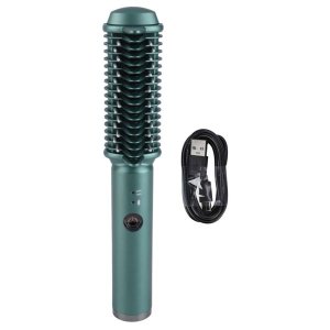 Cordless Hair Straightening Curling Brush Evenly Quickly Heating USB