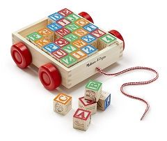 Melissa &amp; Doug Classic ABC Block Cart