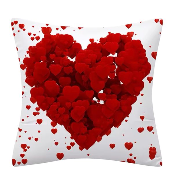 Dear Heart Plush Luxury Continental Scatter Cushion Cover 60cm by 60cm