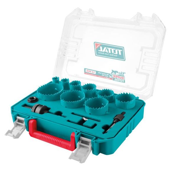 Total Tools - Bi-metal Hole Saw set - 13 piece